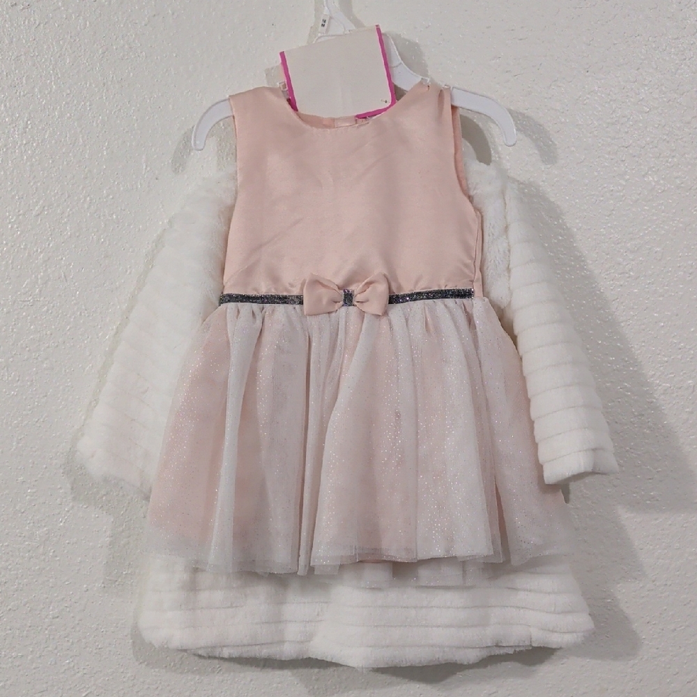 (3pc)White Coat+Dress+Headband